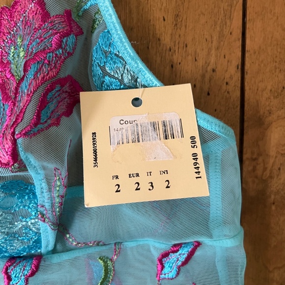 Simone Perele Blue Babydoll Nightie Lingerie (FR 2 / Small) - Picture 4 of 8